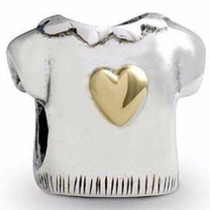 RETIRED Pandora T-shirt with 14k gold heart